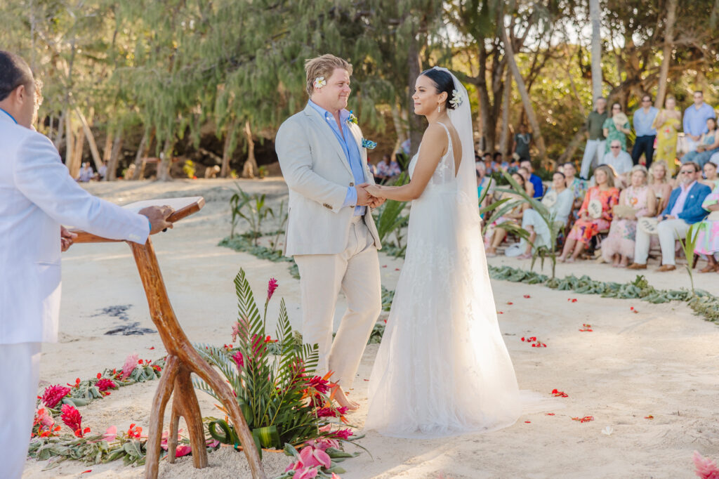 A gorgeous beach wedding at Turtle Island