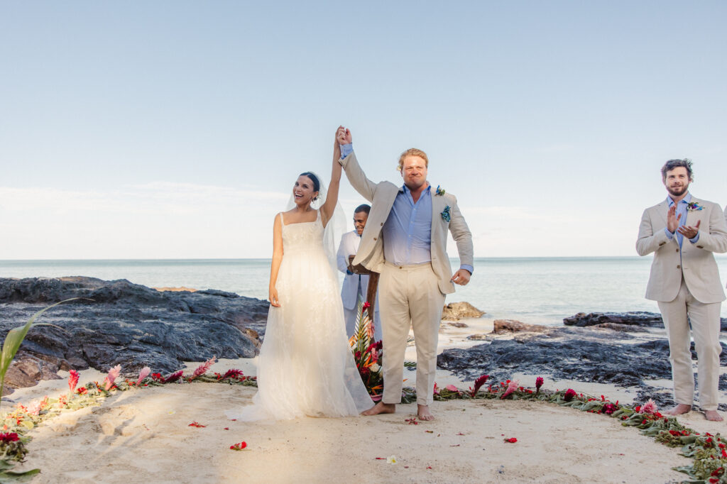 A gorgeous beach wedding at Turtle Island