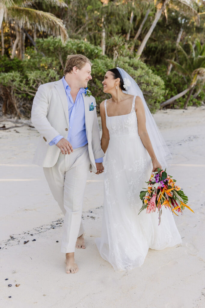 A gorgeous beach wedding at Turtle Island