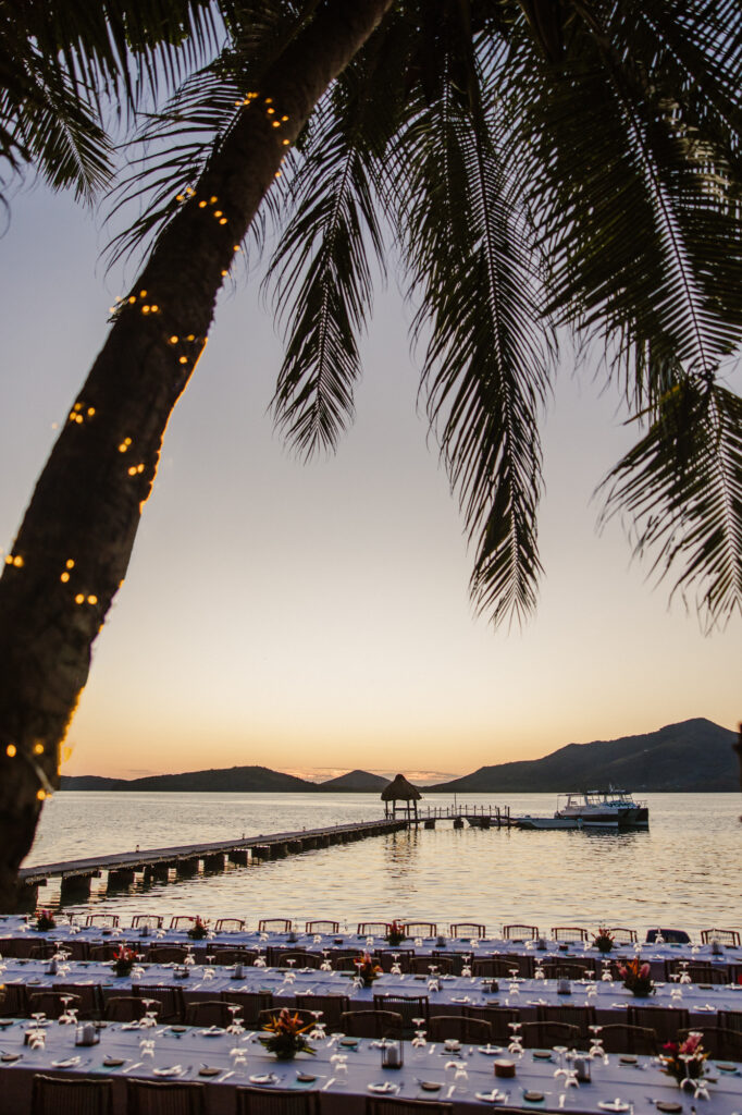 Turtle Island Fiji wedding reception