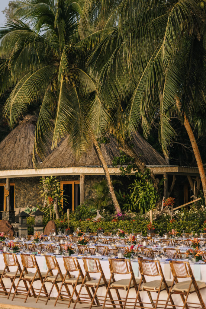 Turtle Island Fiji wedding reception