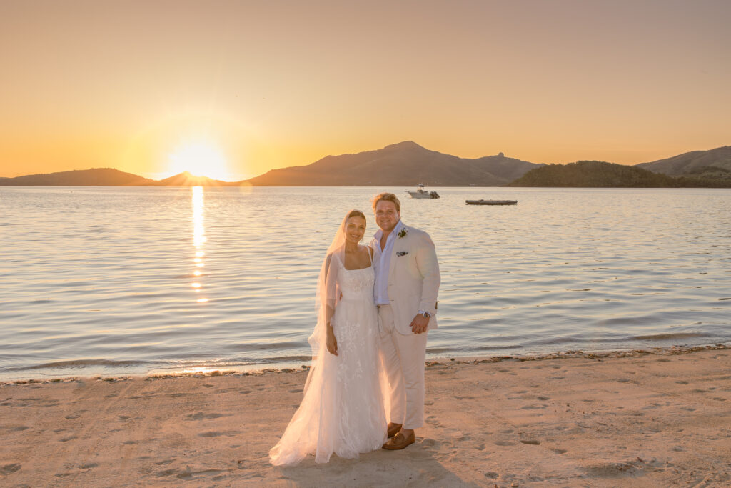 A gorgeous beach wedding at Turtle Island