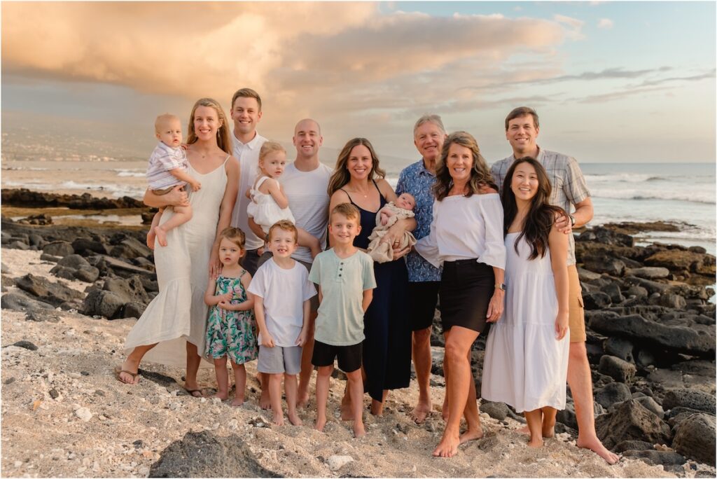 Old Airport Beach Park - family at sunset