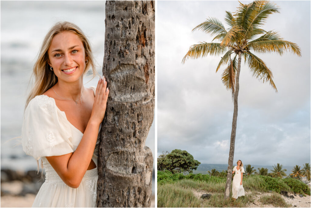 Palm tree beach portrait