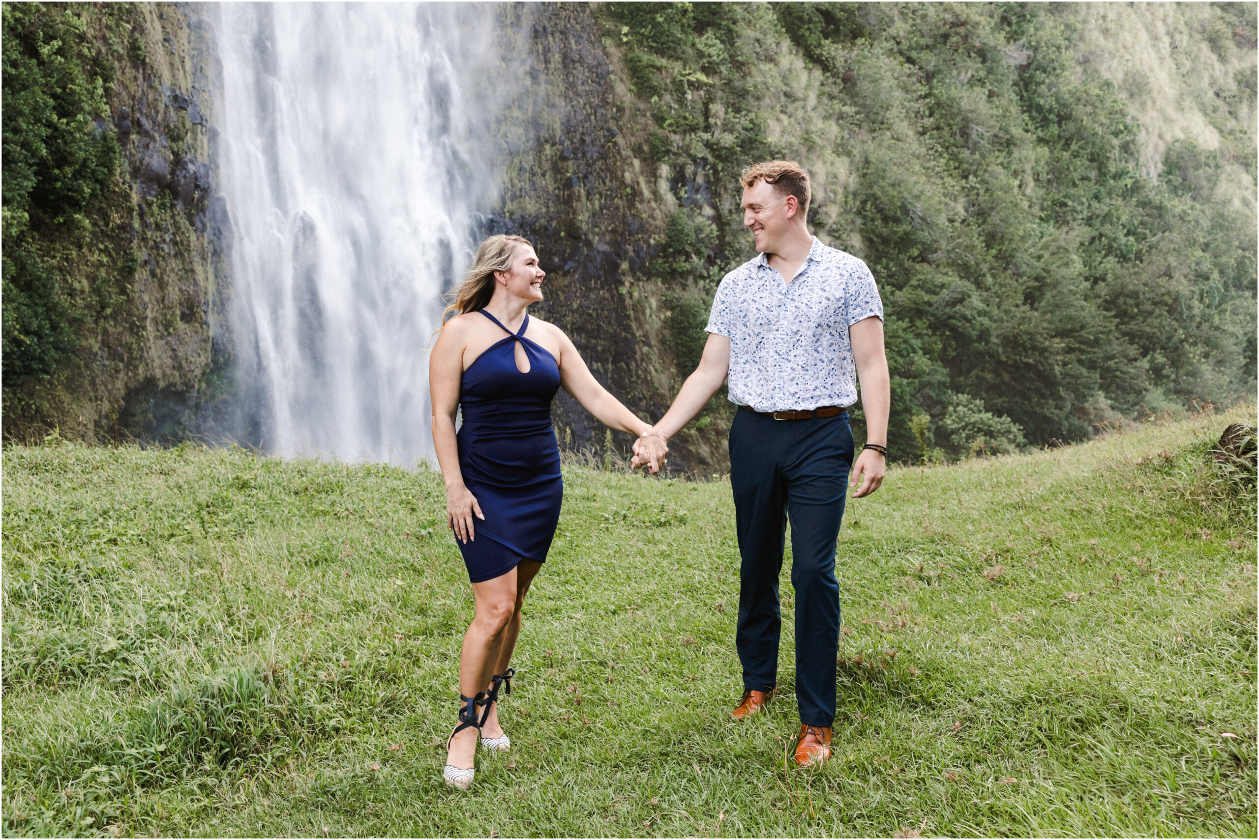 newly engaged couple