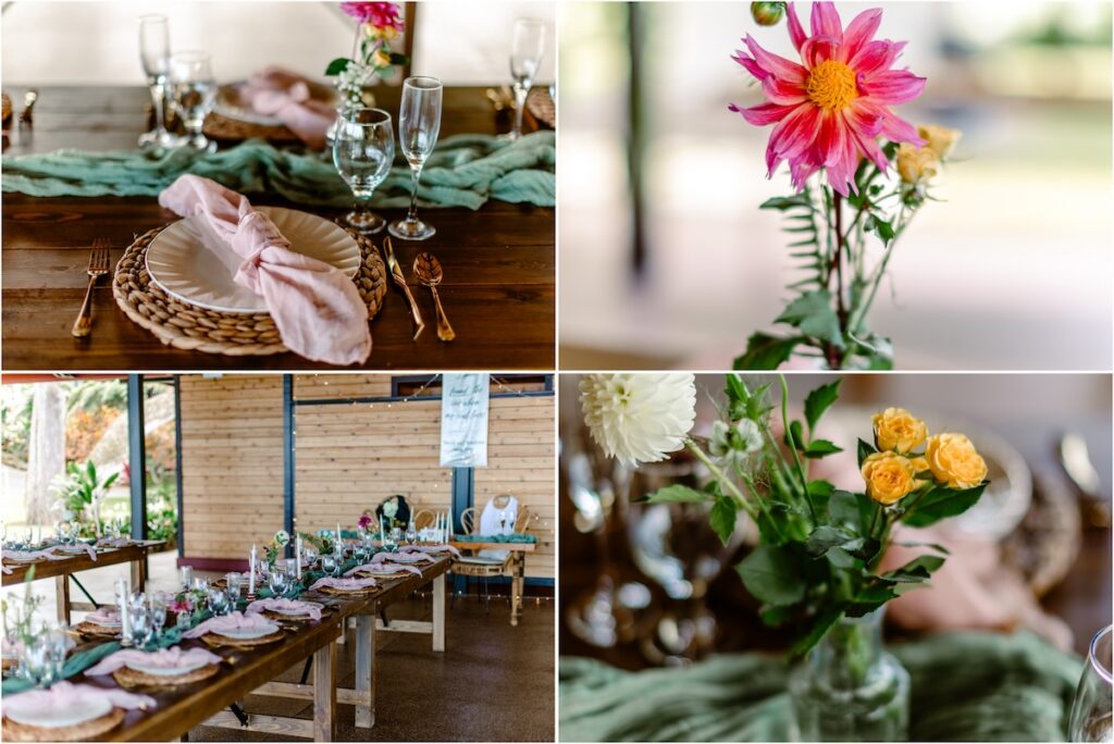 Holualoa Inn wedding set up