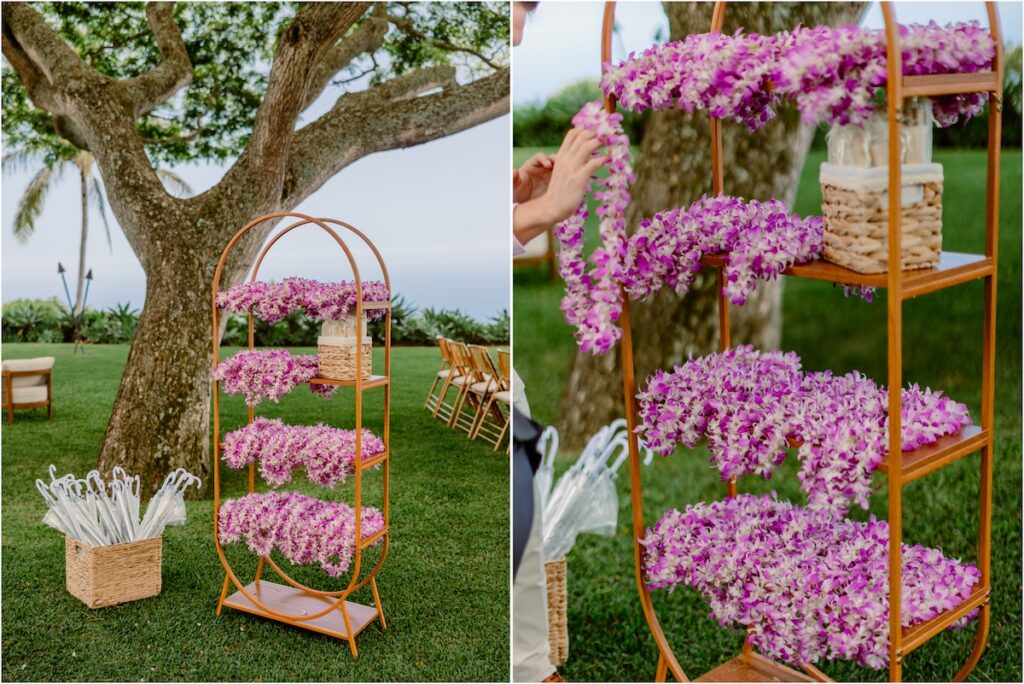 Holualoa Inn wedding set up