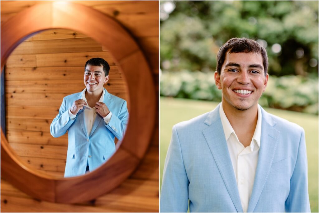 Groom getting ready for his Holualoa Inn wedding