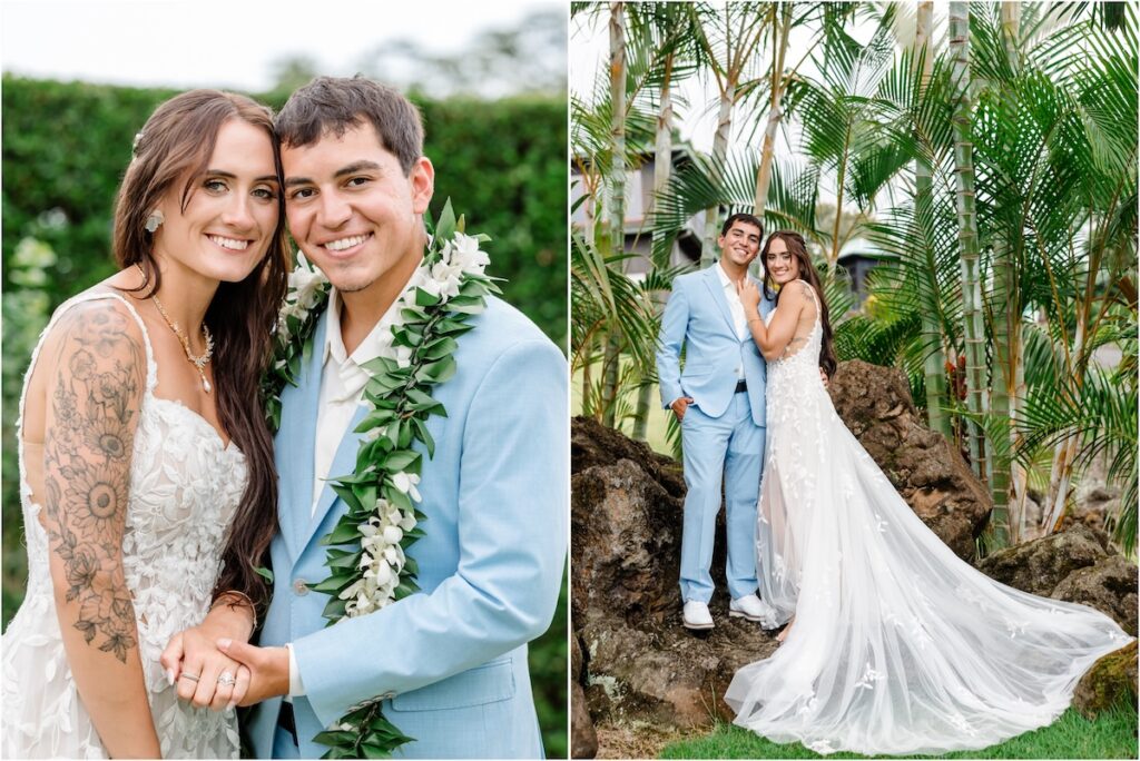 Holualoa Inn Wedding bride and groom