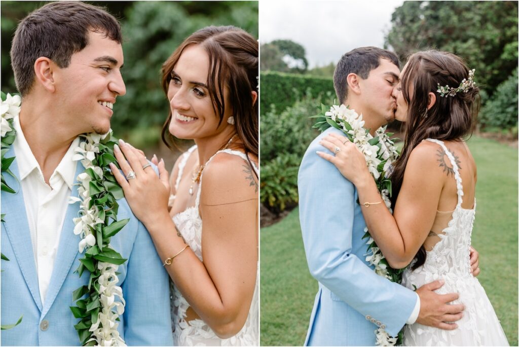 Holualoa Inn Wedding bride and groom portrait