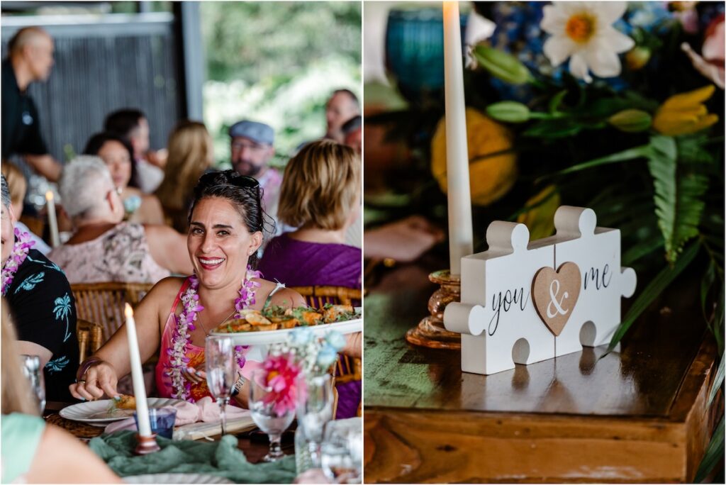 Candid shot at Holualoa Inn Wedding