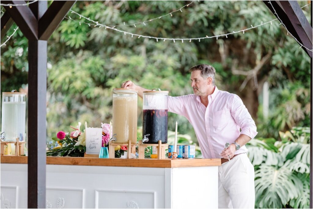 Candid shot at Holualoa Inn Wedding