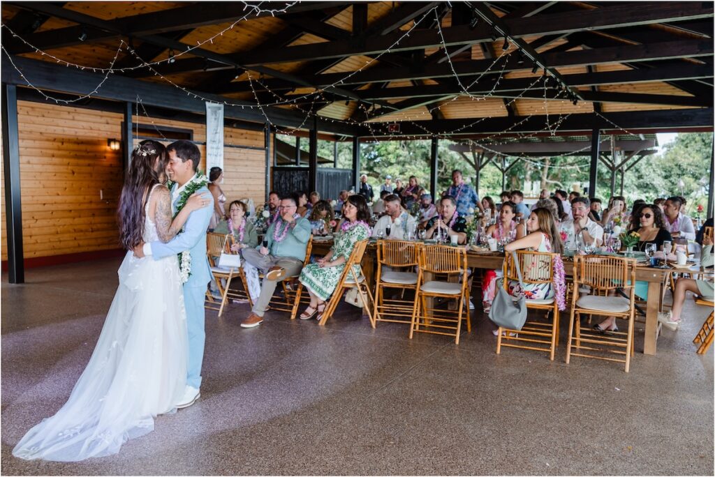 Holualoa Inn wedding reception shot